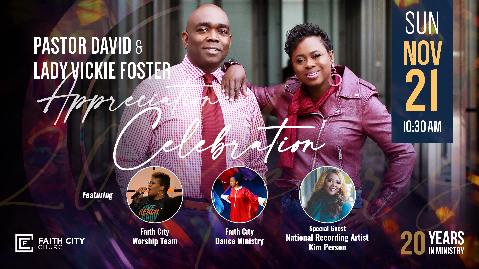 Pastor and Lady Foster Appreciation Celebration Event graphic