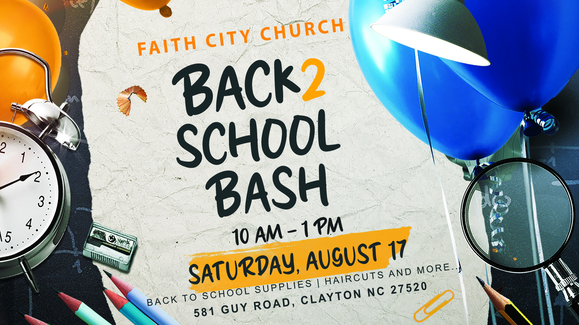 Back to school bash graphic